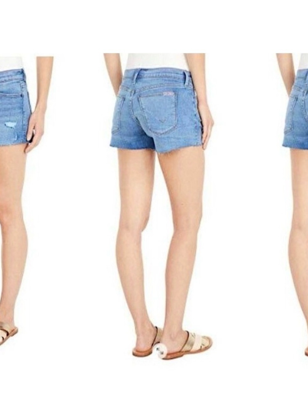 Hudson Amber Jeans Distressed Light Blue Denim Cutoff Shorts. Great condition!